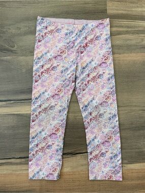 Tea Collection Girls' Pastel Abstract Floral/Firework Leggings Size 12